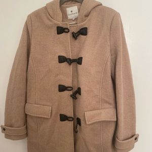 Hooded wool coat